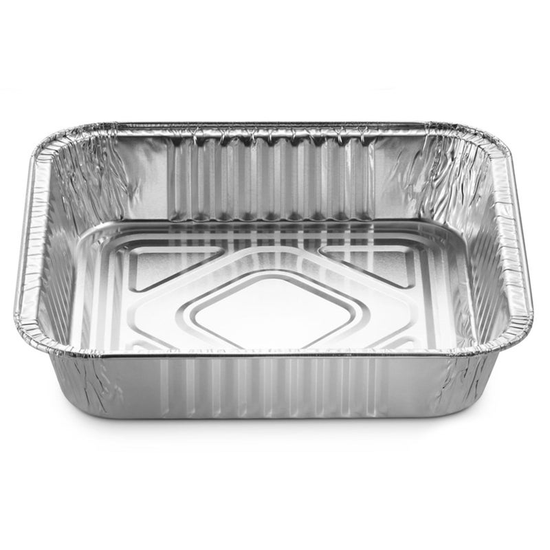 MontoPack 9â€ Disposable Aluminum Foil Square Baking Pans | 9 x 9 Cake Pan Tin for Broiling, Toaster Oven, Meal Prep, Roasting, Take Out | Perfect for Brownie & Lasagna Trays | 20 Pack - Image 2